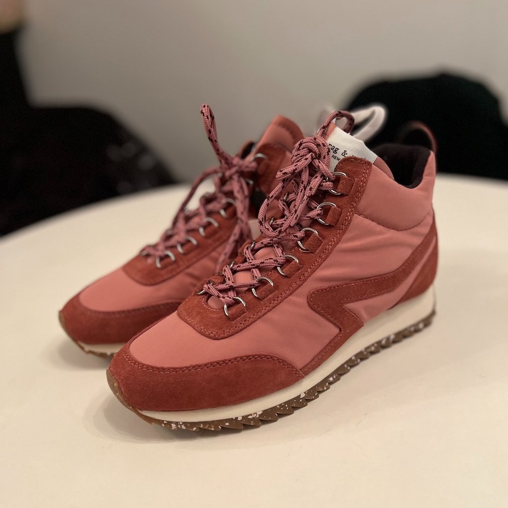 - NWT rag & bone Pink Retro Hiker Sneaker - used